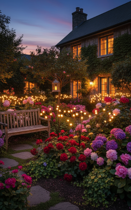 Black Friday - Set de 8 Lămpi Solare de Grădină cu Licurici Multicolor/Alb Cald – Eleganță și Magie în Spațiul Exterior