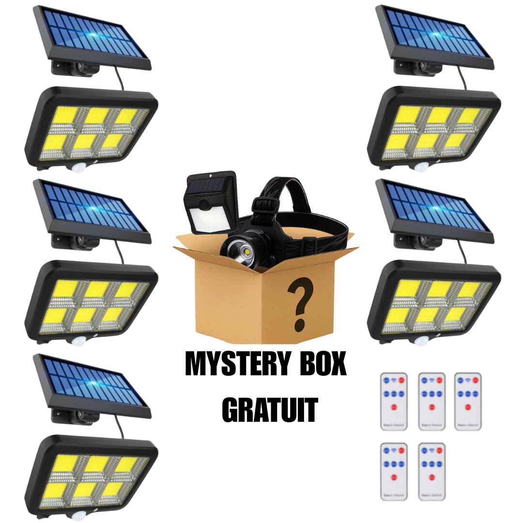 Set 5 x Lampa Solara 50W - 96 LED COB, cu PANOU DETASABIL + Cadou Surpriza