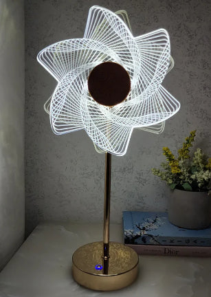 Lampa Sun Flower Auriu Lumina Calda-Rece