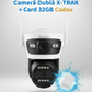 Black Friday - Camera Supraveghere Duală INNOVA X-TRAK, 6MP, WiFi/Lan , live pe telefon + Card Cadou